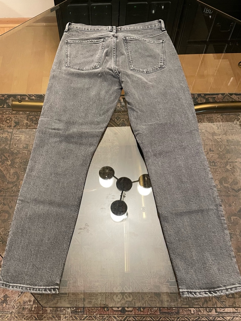 Agolde Women’s Slim Straight Washed Gray Jeans - Picture 7 of 8
